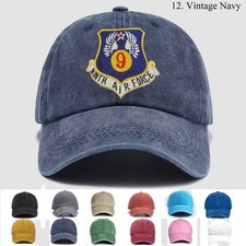 Customized Personalization Embroidered Hat Usaf 9th Air Force, Trucker Hat, Gift
