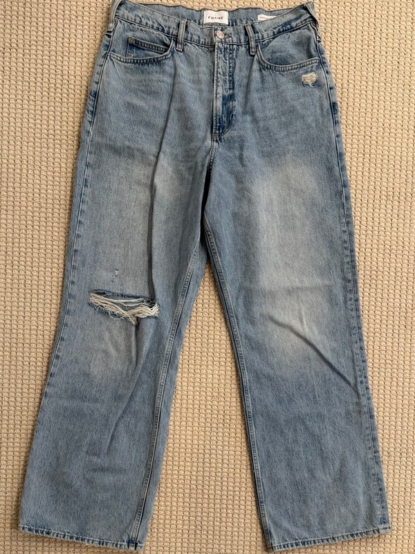 FRAME DESIGNER denim blue jeans pants trousers  Size 31 NWOT HIGH AND TIGHT WIDE