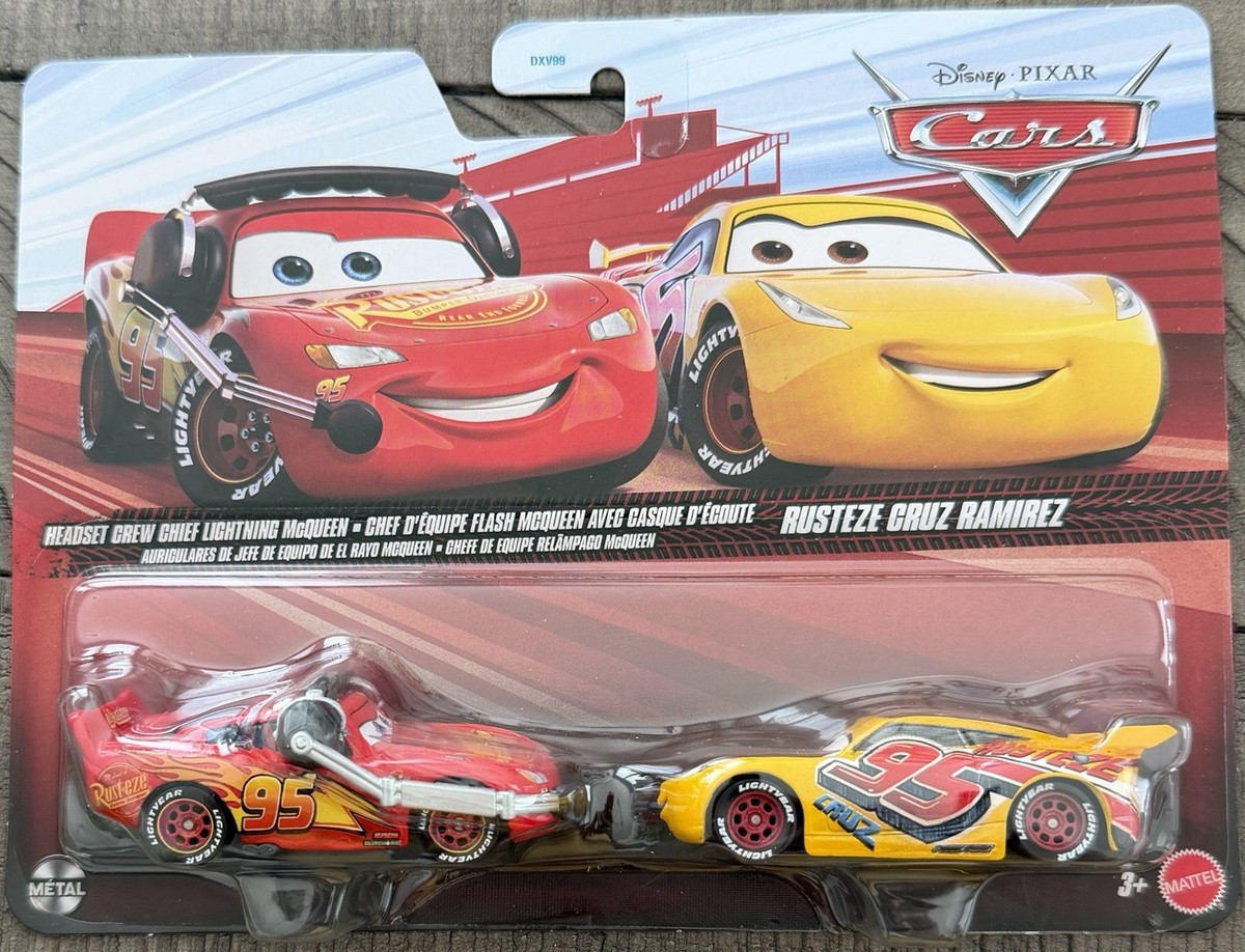 Disney Pixar Cars 3 Headset Crew Chief Lightning McQueen & Rusteze