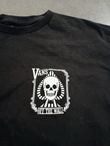 CAMISETA VANS OFF THE WALL NEGRA TALLA L Manga Corta Doble Cara Streetwear - Imagen 4 de 7