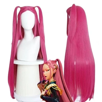 Halloween Party Cosplay Hair Wig Kids Girls Kpops Demon Hunters Rumi Zoey Mira