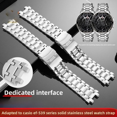 For Casio Edifice EF-539 Quality Solid Stainless Steel Watch Band Straps Mens