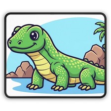 Cute Komodo Dragon Gaming Mouse Pad