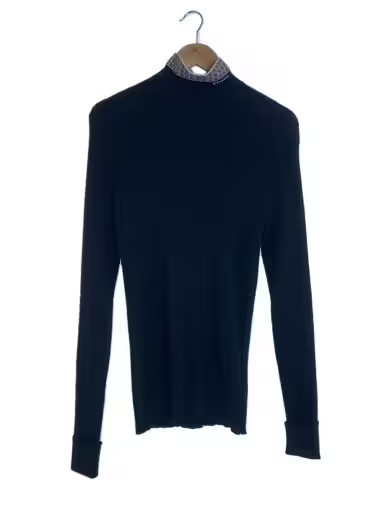 PRADA/Knit sweater (thin)/50/Cotton/Black/amas 2022 766//