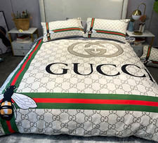 king Bedding Set 4pcs Duvet Cover & Pillowcases Zip