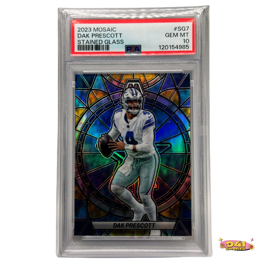 #001 - 2023 Mosaic Dak Prescott Stained Glass PSA 10