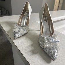 Pre-owned Badgley Mischa Satin Wedding Shoe Size 10