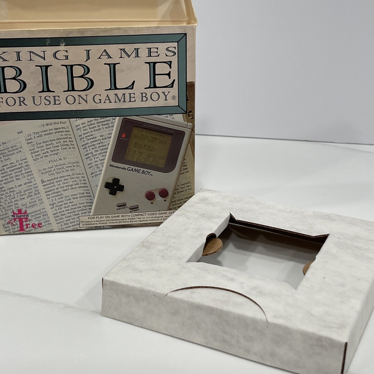 Nintendo Game Boy King James BIBLE BOX ONLY VGC Wisdom Tree 1994