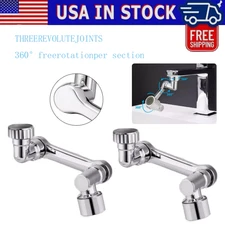 2 Pcs Universal 1080° Swivel Extension Faucet Aerator Rotate Robotic Arm Extend