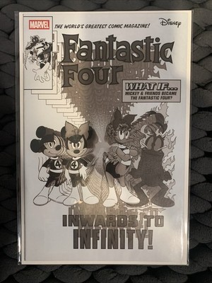 Fantastic Four #33 1:100 B&W What If FF Homage Variant (Marvel Comics, 2025) NM+