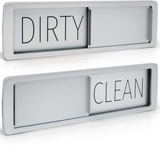 MIMILU Dishwasher Magnet Clean Dirty Sign by 7x2x0.24, Silver and Black