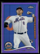 2014 Topps Chrome #92 Matt den Dekker Purple Refractors