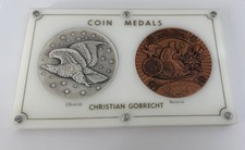 1963 Christian Gobrecht Medals Bronze & .999 Silver  - The Metal Arts Co