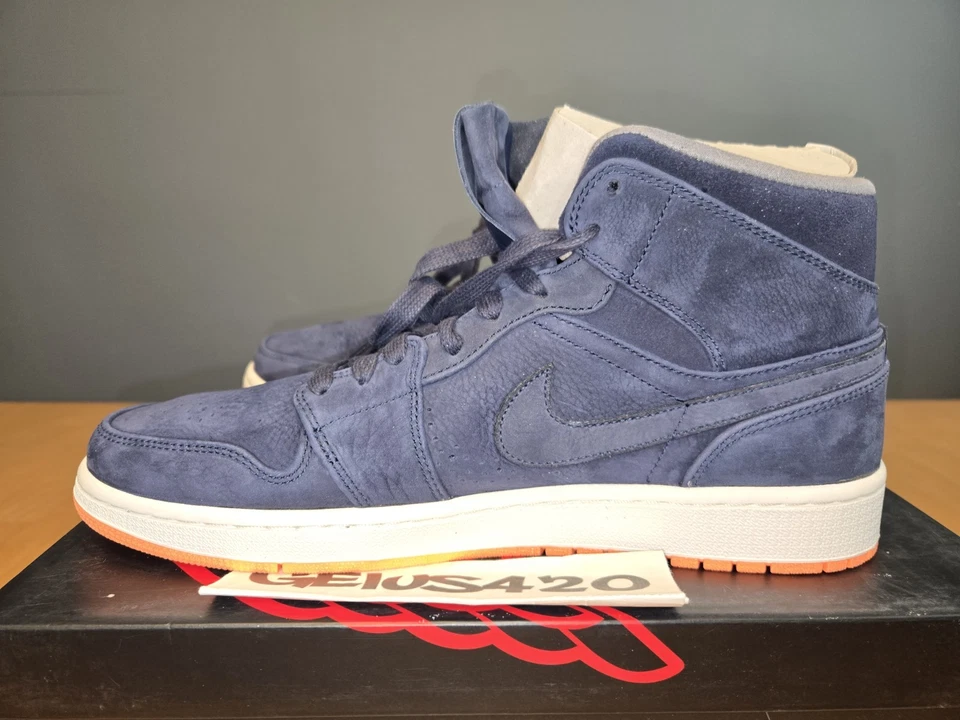 Air Jordan 1 Noveau Mid Obsidian Atomic Naranja Gris SiE 12 Foto 3 de 4