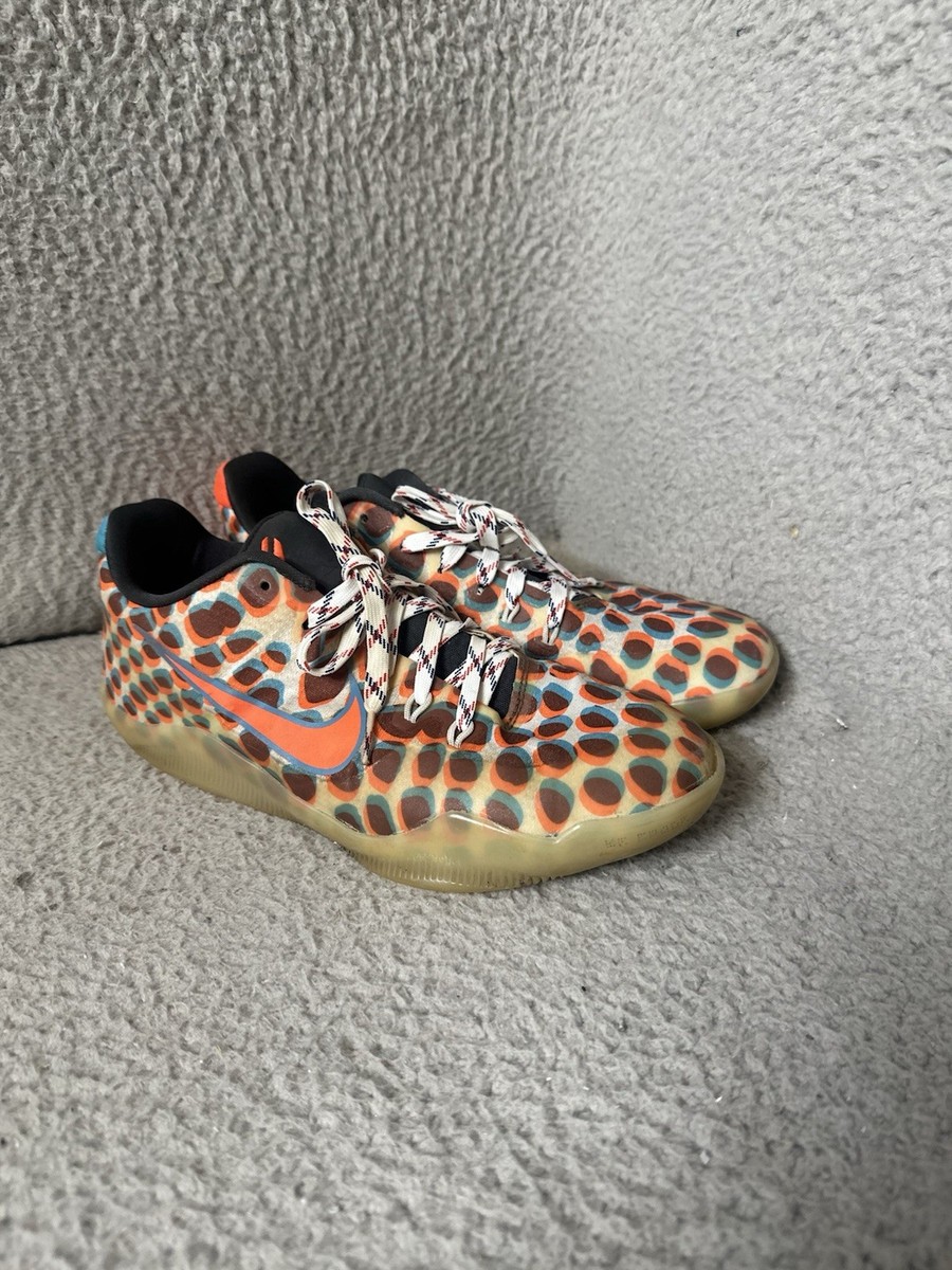 Nike Kobe 11 XI Low Em 3D Polka Dot Mens Size 8 Orange Basketball