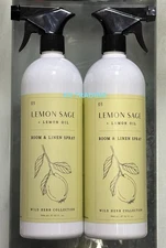 (2-PACk) WILD HERB COLLECTION ~ LEMON SAGE Essential Oil ROOM LINEN Fabric SPRAY
