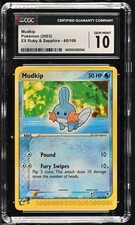 2003 Pokemon EX Ruby and Sapphire Mudkip - 60/109 60/109 CGC 10 Gem Mint on eBay