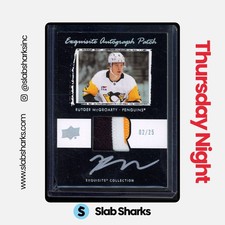 2024 UPPER DECK THE CUP RUTGER MCGROARTY EXQUISITE BLACK ROOKIE PATCH AUTO /25