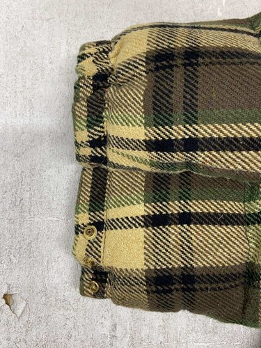 A BATHING APE Down Jacket Green Check Cotton Medium #EH AIA - Picture 5 of 5
