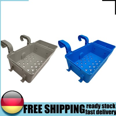 Poolside Hanging Storage Baskets with Cup Holders for Above Ground Pool (Grey)