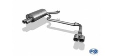 FOX Duplex Sportauspuff BMW 3er E46 Limo Touring Coupe 330 je 2x76mm eingerollt
