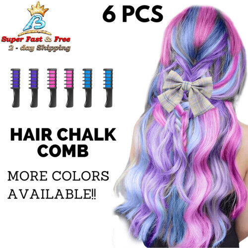 GirlZone Hair Chalks Set, 10-Piece Temporary Hair Chalks For Girls