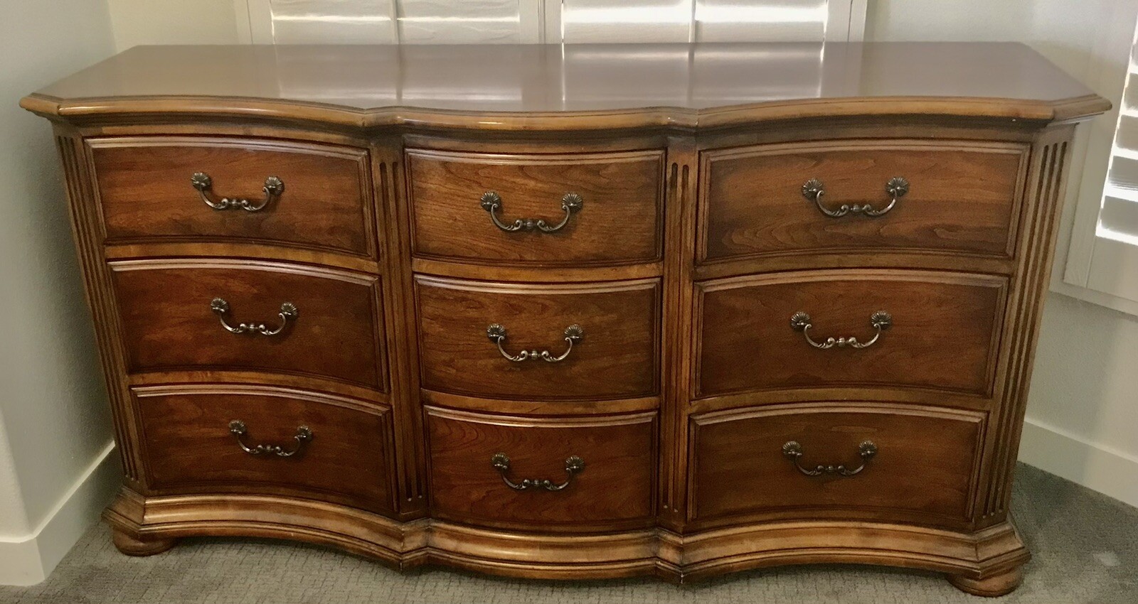 Serpentine Front Tuscan Double Dresser by Ethan Allen eBay