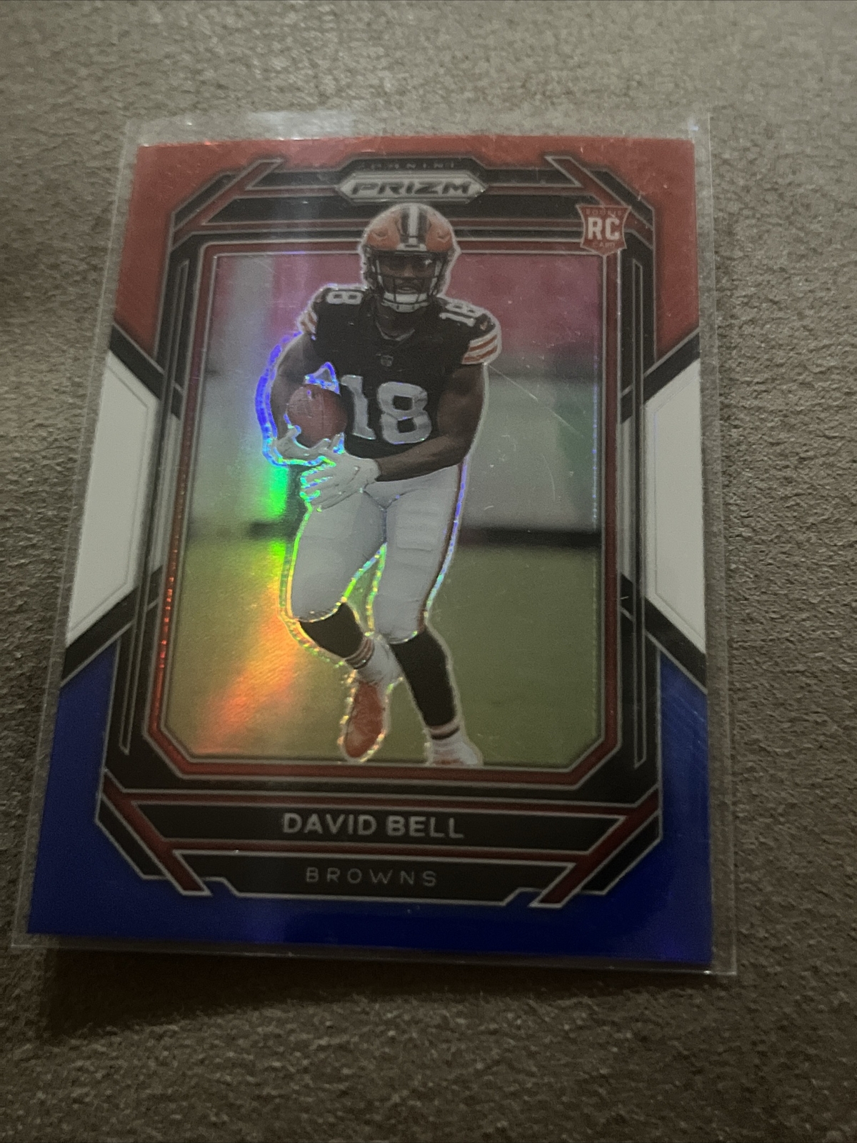 2022 Prizm David Bell Red White Blue Prizm Rookie RC #334 Browns A1270