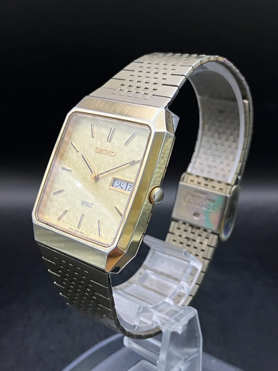 SEIKO WATCH SPIRIT 9533-5030 QUARTZ GOLD STAINLESS STEEL DAY SEIKO WATCH SPIRIT 9533-5030 QUARTZ GOLD STAINLESS STEEL DAY