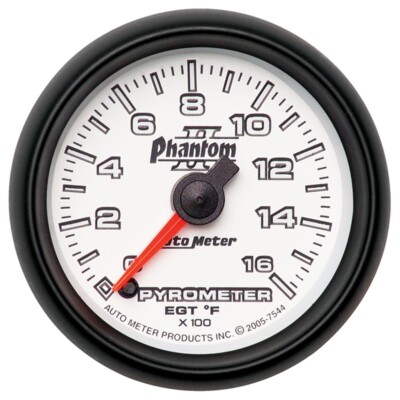 AutoMeter 7544 2-1/16 in. Pyrometer Gauge, 0-1600 F, Stepper Motor, Phantom II, 