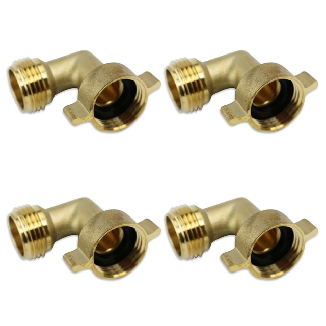 4 PACK Leisure Coachworks 90 Degree Hose Elbow RV Water Fitting Solid