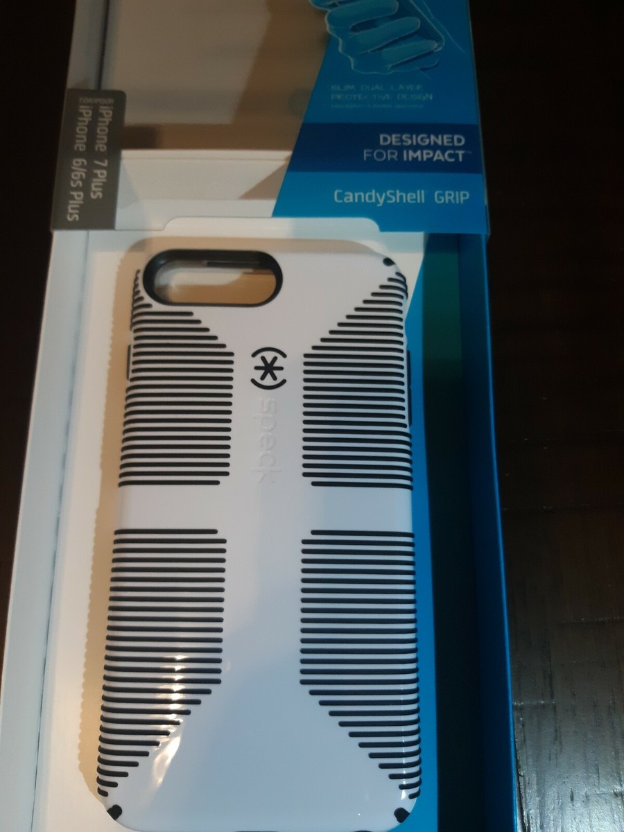 Speck CandyShell Grip Case For iPhone 6/6s Plus, White/Black G103