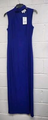 Next Ladies Royal Blue Evening Long Dress With Side Split BNWT Size 10. PT