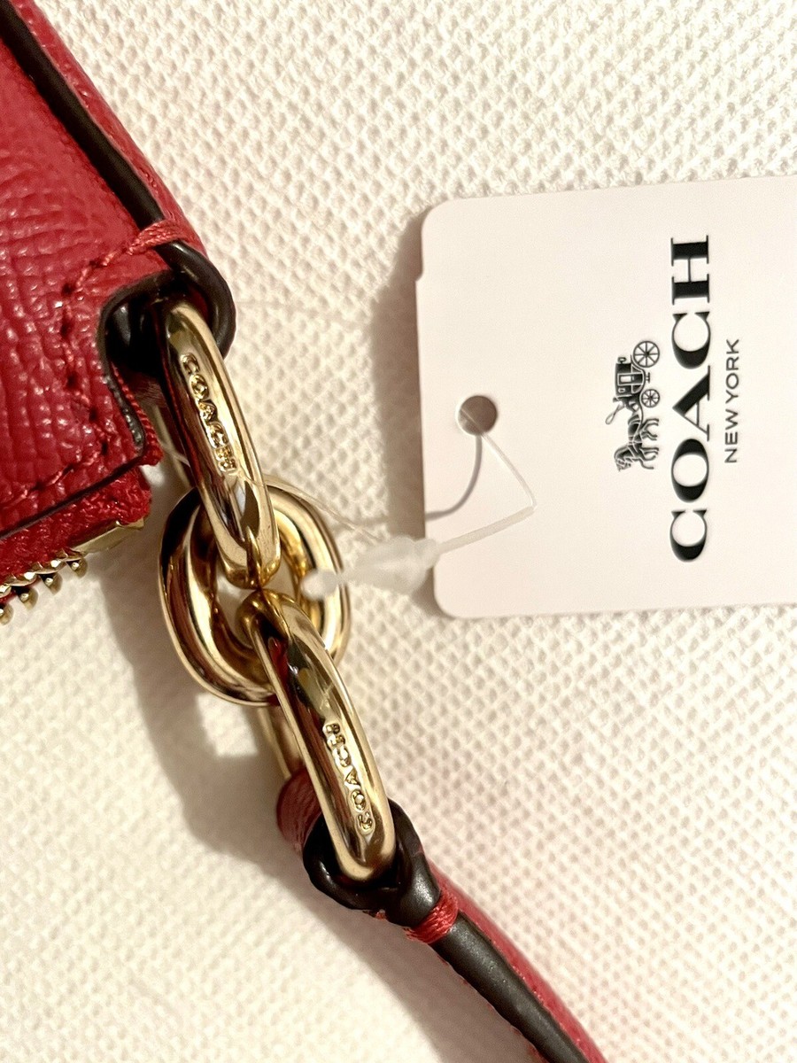 NWT COACH Lewis Crossbody Handbag True Red Xgrain Leather 80058