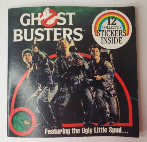 Vintage 1984 Ghostbusters 6"x6" Książka dla dzieci w miękkiej oprawie lata 80. z naklejkami komplet - Zdjęcie 1 z 14