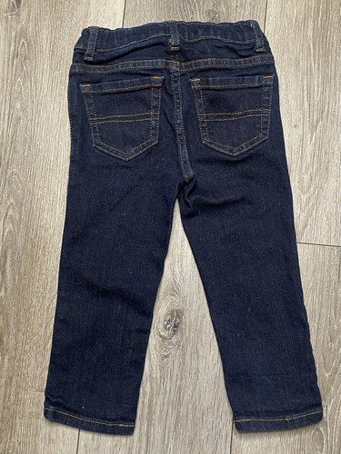 Cat & Jack Toddler Skinny Super Stretch Jean Dark Blue 3T - Picture 2 of 15