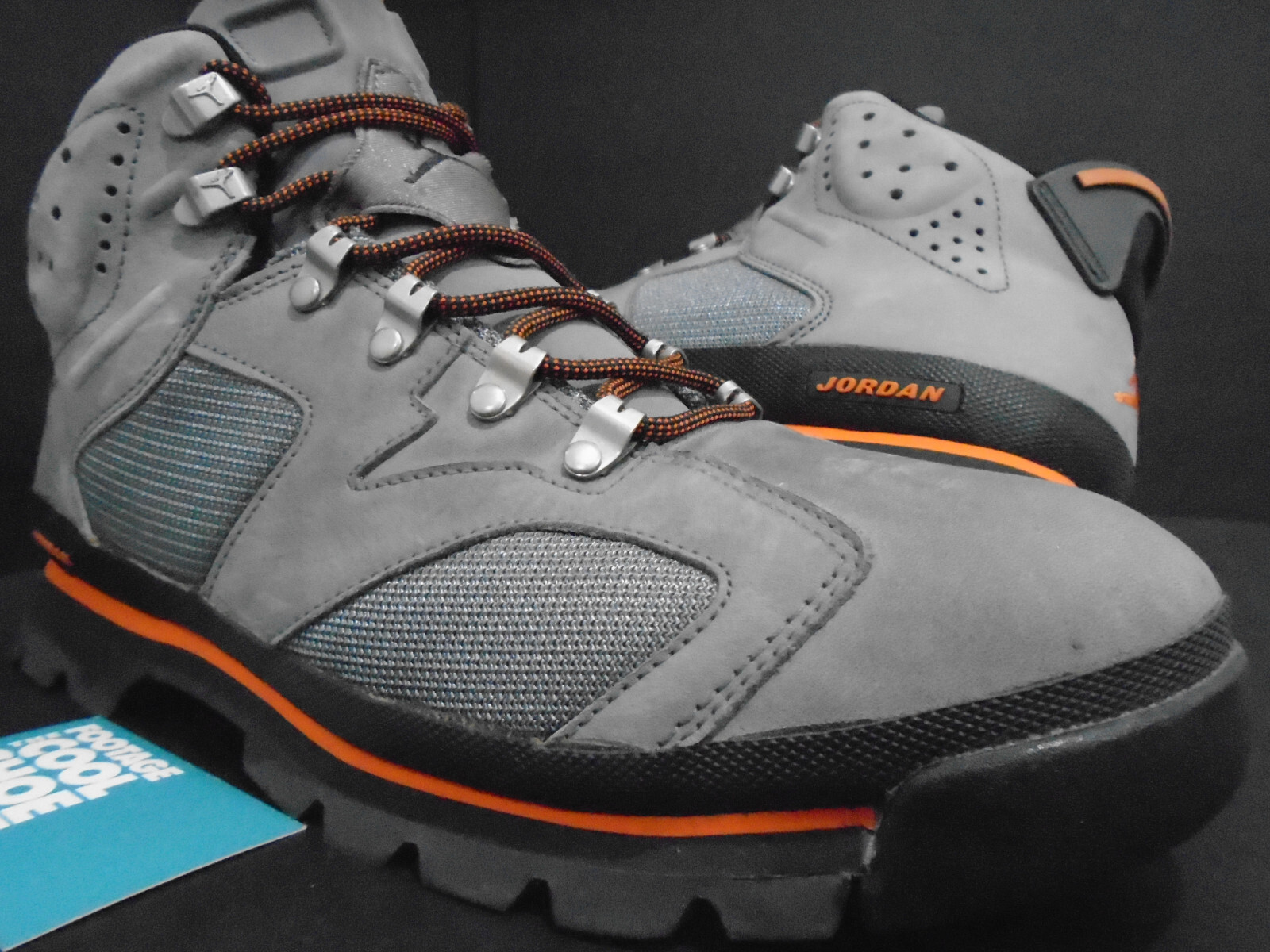 2002 OG NIKE AIR JORDAN VI 6 BOOT AJB COOL GREY BLACK ORANGE 303897-002 12