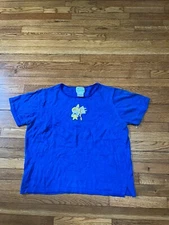 Vintage The Quacker Factory Women's Blue Short Sleeve Shirt Plus Size 1X Angel