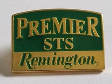 PREMIER STS REMINGTON RIFLE ADVERTISING METAL LAPEL PIN HUNTER HUNTING WEAR
