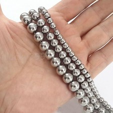 4mm-10mm Stainless Steel Soild Round Beads Ball Chain Necklace 12inch-36inch