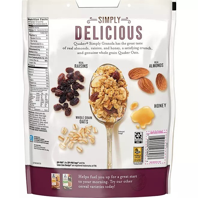Quaker Simply Granola 34.5oz., 2 pk.Good source of fiber ( free shipping) eBay