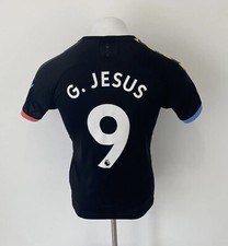 Manchester City 19/20 Away Football Shirt #9 Gabriel Jesus Puma Sz Small Men’s