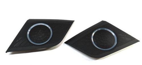 2011 AUDI A4 (B8 8K) DOOR DASH DECK SPEAKER GRILLE SET (BANG & OLUFSEN - BLACK) - Picture 5 of 15