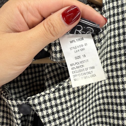 D.B.Y. Dress Girls 13 Black Plaid Maxi Long Button Up Crew Neck Short Sleeve - Picture 6 of 7