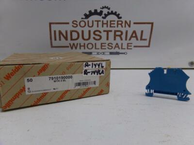 Weidmuller 791019000 WTR 4 BL Conn Disconnect Terminal Block Lot of 5