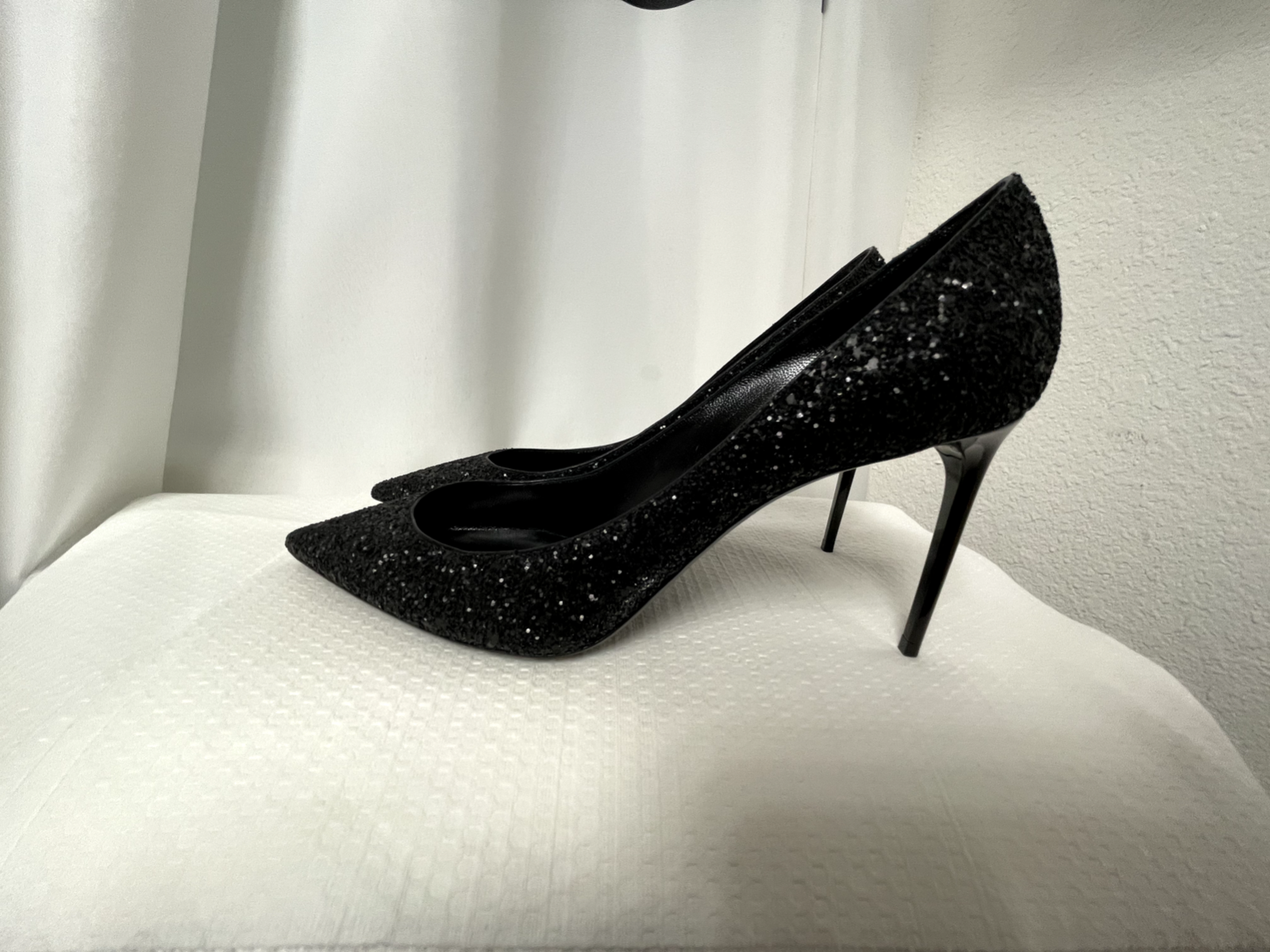 Décolleté a stiletto Saint Laurent nere glitter $795 + NUOVE TAGLIA 40 US 39 5