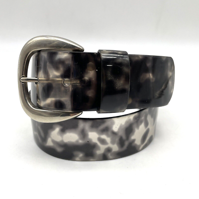 Vintage 90s Y2K Clear Tortoise Shell Leopard Print Jelly 
