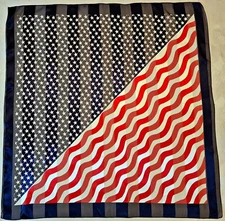 SCARF VINTAGE AUTHENTIC FLAG OF THE UNITED STATES ART 41" SQUARE