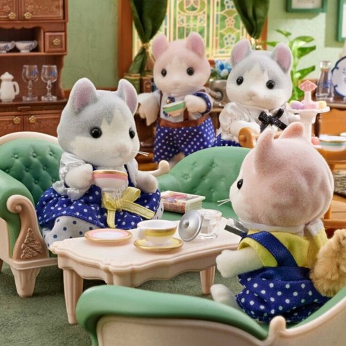 Calico Critters Curl-eared Cat Family Japan Official Only Sylvanian Families - Picture 4 of 4