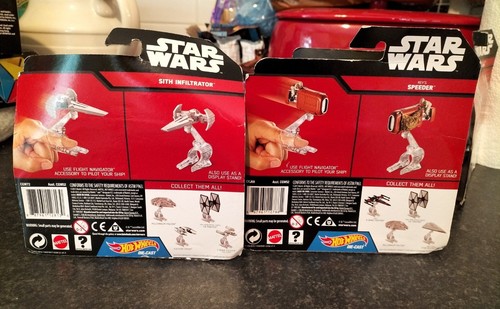 4 STAR WARS Y WING FIGHTER REYS SPEEDER SITH INFILTRATOR TIE NEW HOT WHEELS - Picture 7 of 7